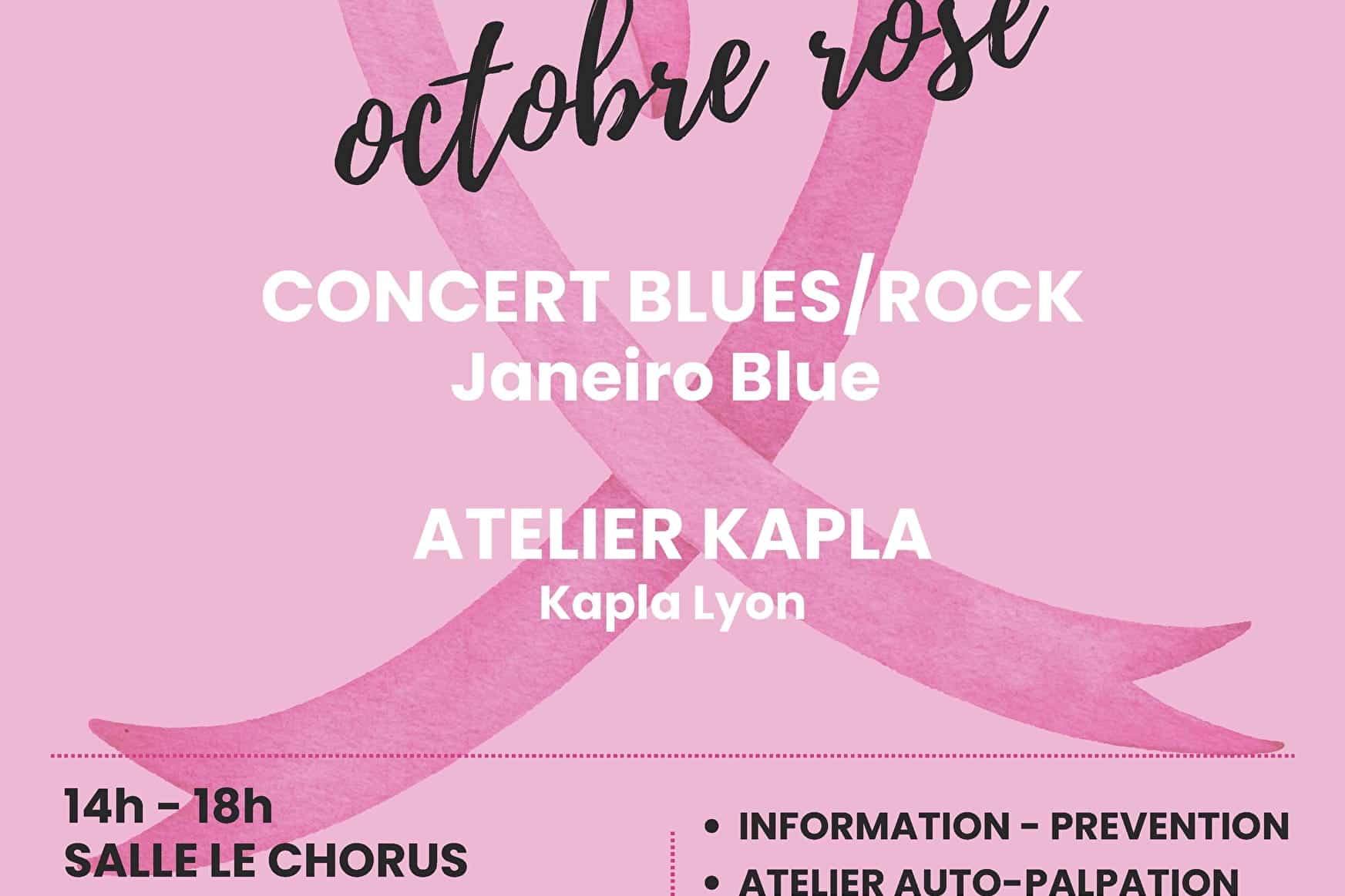 Animation Kapla lors d'un évènement octobre rose à Bourg Saint-Maurice pour la sensibilisation au cancer du sein